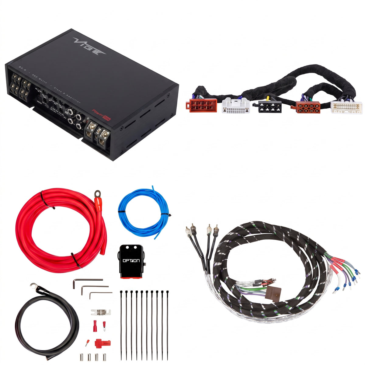 VIBE POWERBOX80.4 + PTAK-072 | Plug & Play Versterkerset | o.a. Nissan 2004-heden
