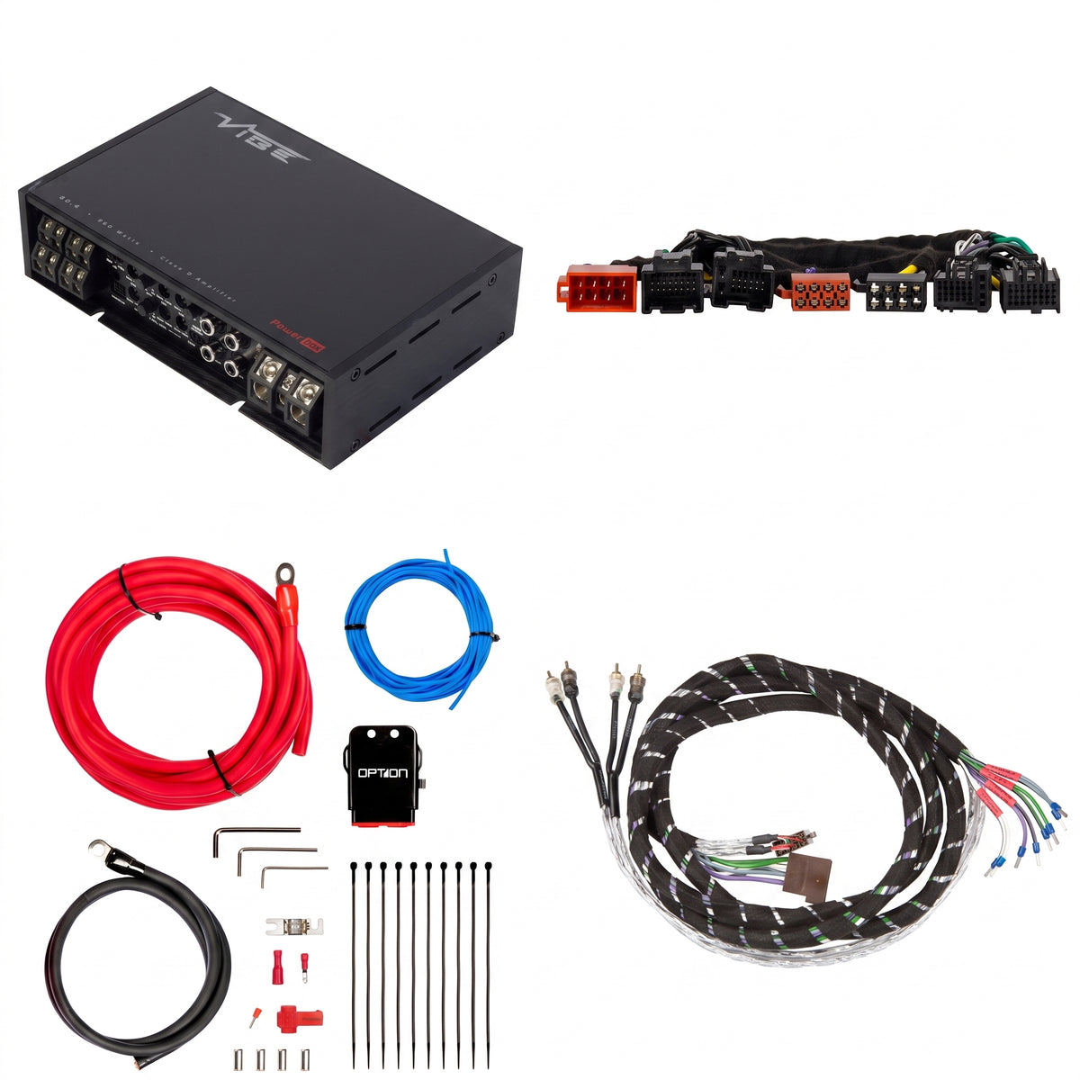 VIBE POWERBOX80.4 + PTAK-100 | Plug & Play Versterkerset | Chevrolet & Saab