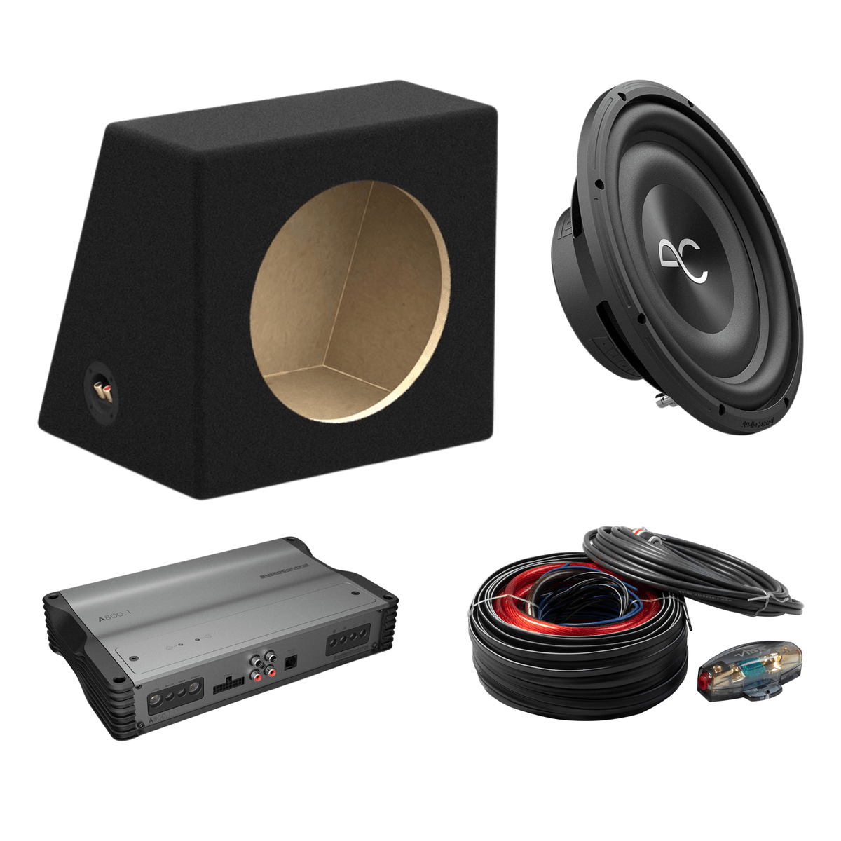 AudioControl Platte 12" Subwoofer in Compacte Gesloten Kist met 600W RMS AudioControl Monoblock - Sweetlake Customs