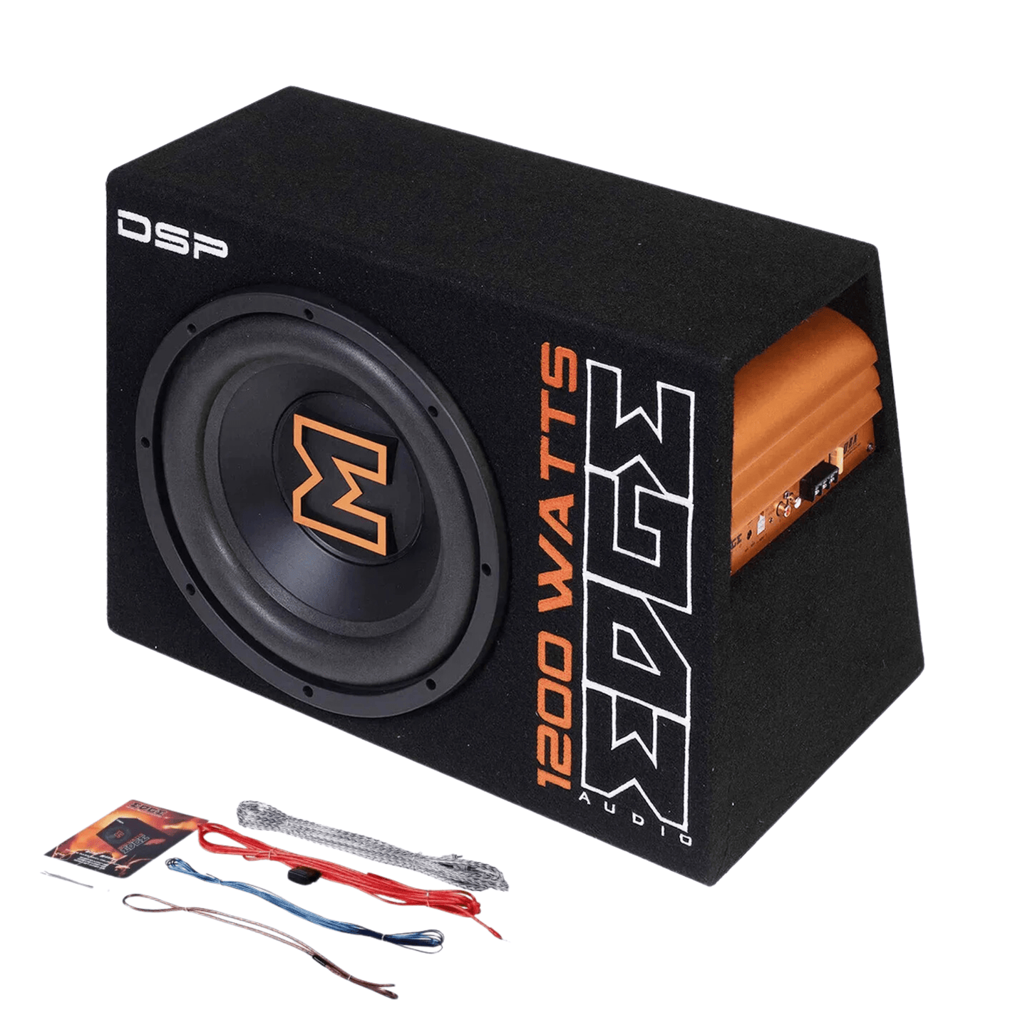 EDGE EDBX12ADSP - E3 12" DSP Subwoofer met Kabelset - Sweetlake Customs