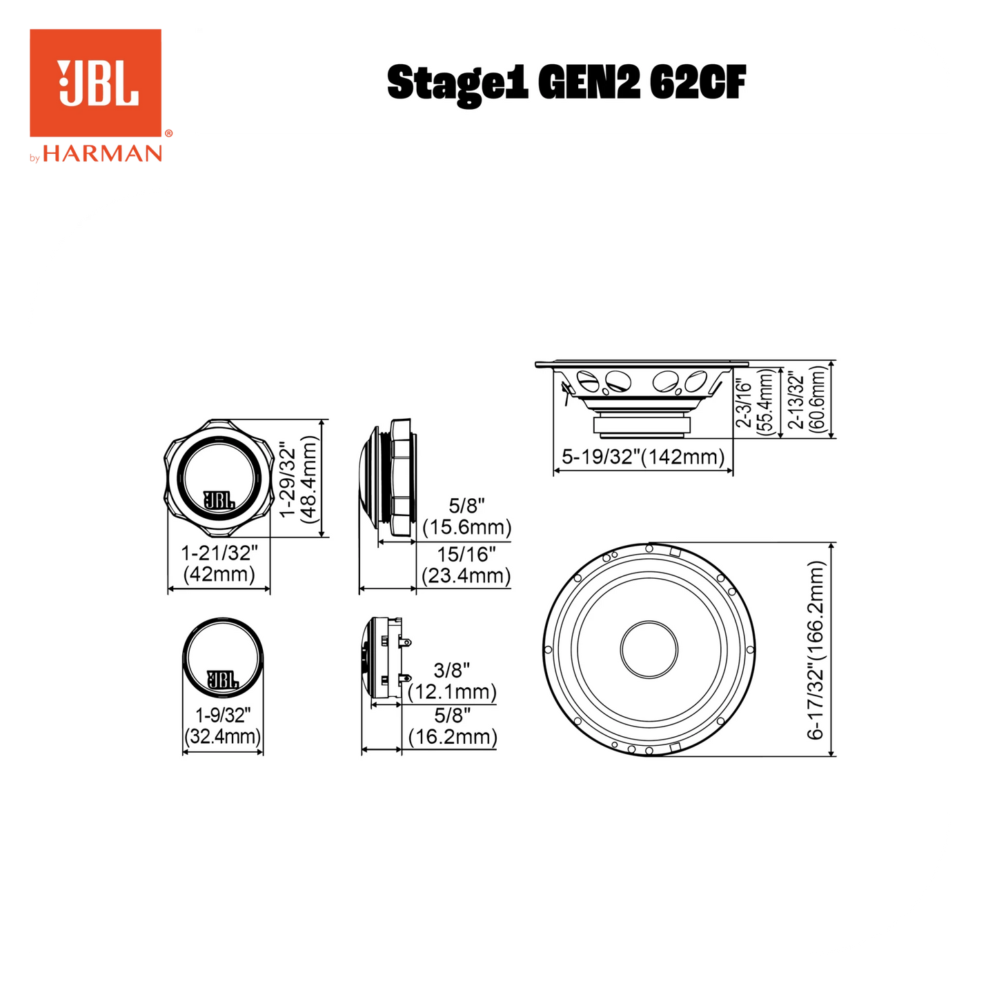 JBL STAGE1 GEN2 62CF - Sweetlake Customs