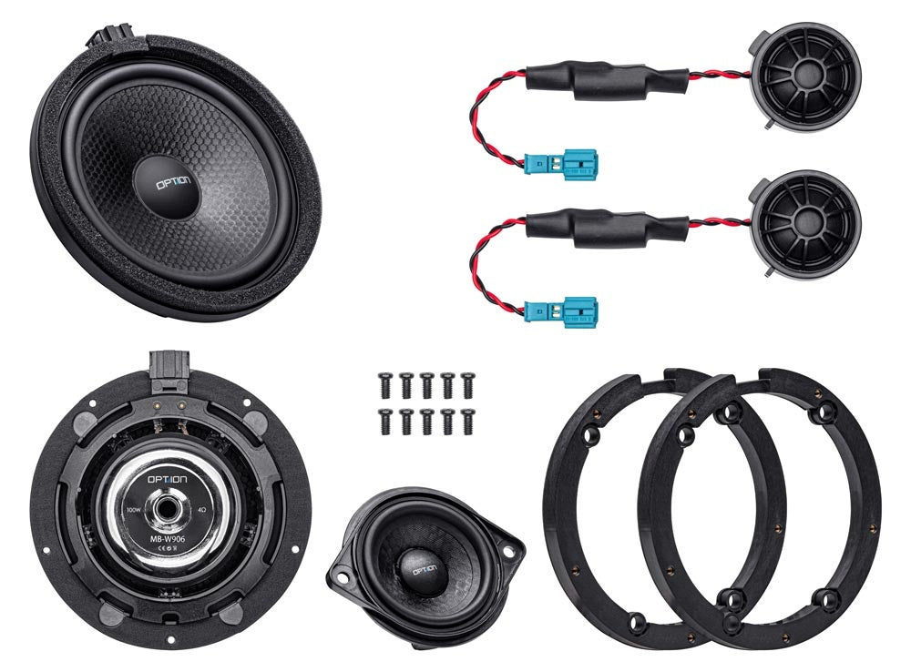 OPTION Mercedes Sprinter speakerset met gereedschap en isolatie - Sweetlake Customs