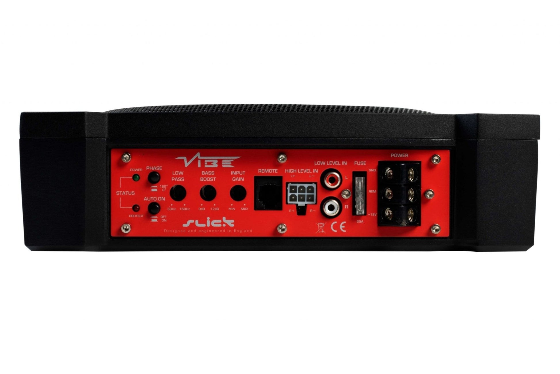 SLICKC10A - V0 | Underseat Subwoofer | 180 Watt RMS | met Basregelunit &amp; Gratis Kabelset - Sweetlake Customs