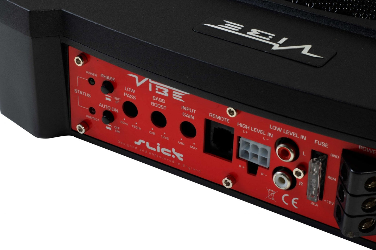 SLICKC10A - V0 | Underseat Subwoofer | 180 Watt RMS | met Basregelunit &amp; Gratis Kabelset - Sweetlake Customs