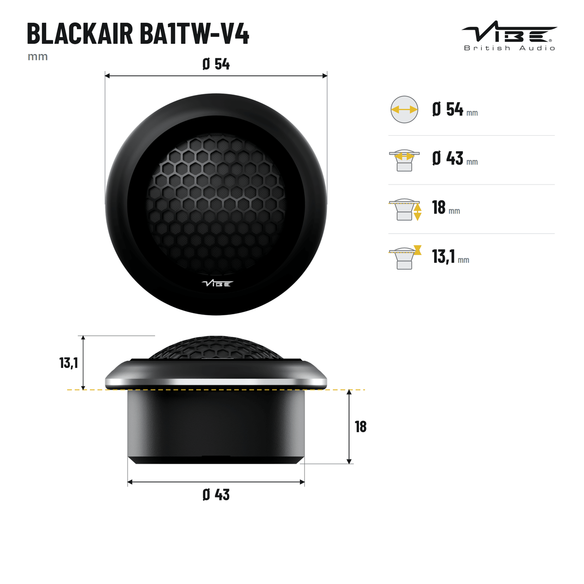 VIBE BA6C-V6 – Losse Componentenset - Sweetlake Customs