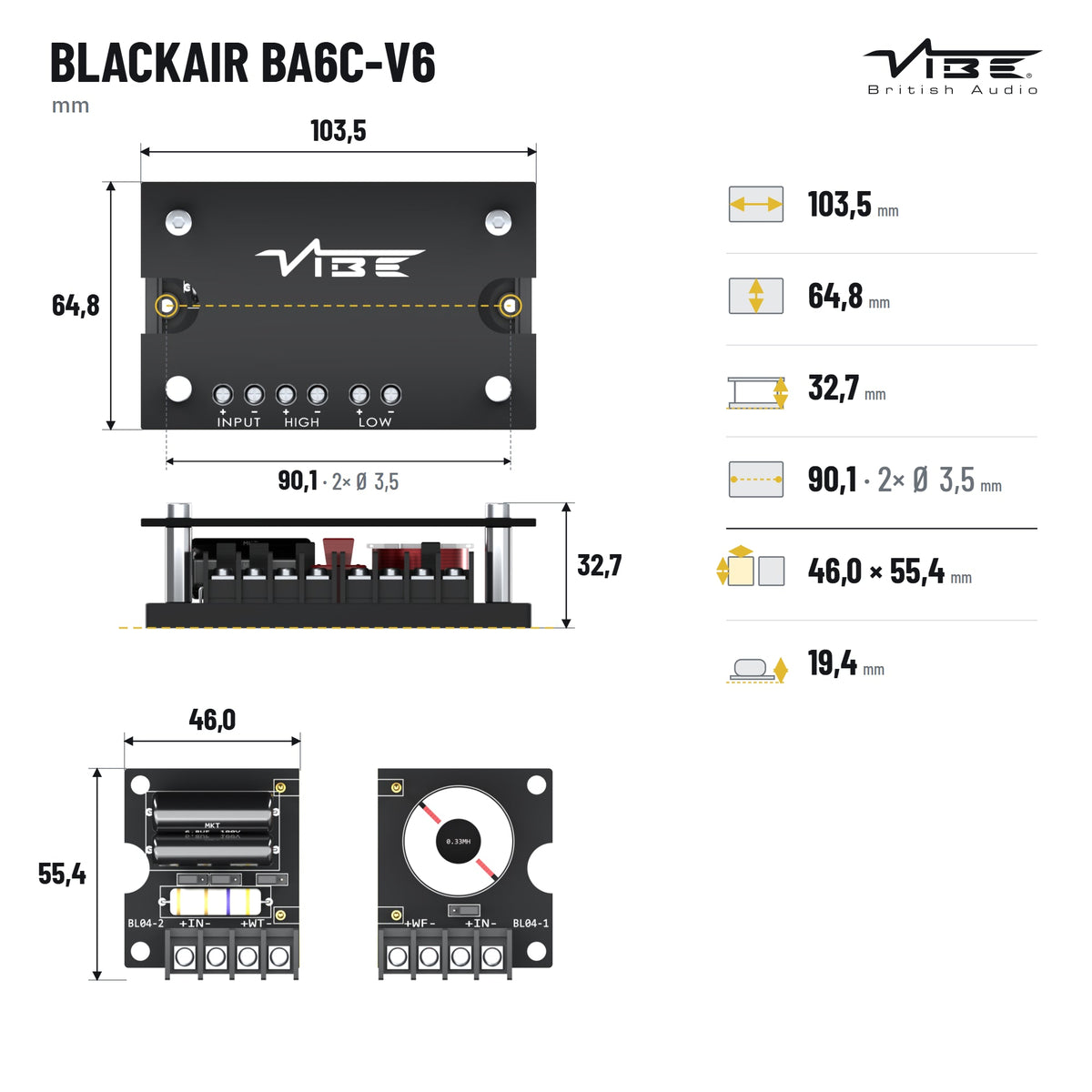 VIBE BA6C-V6 – Losse Componentenset - Sweetlake Customs