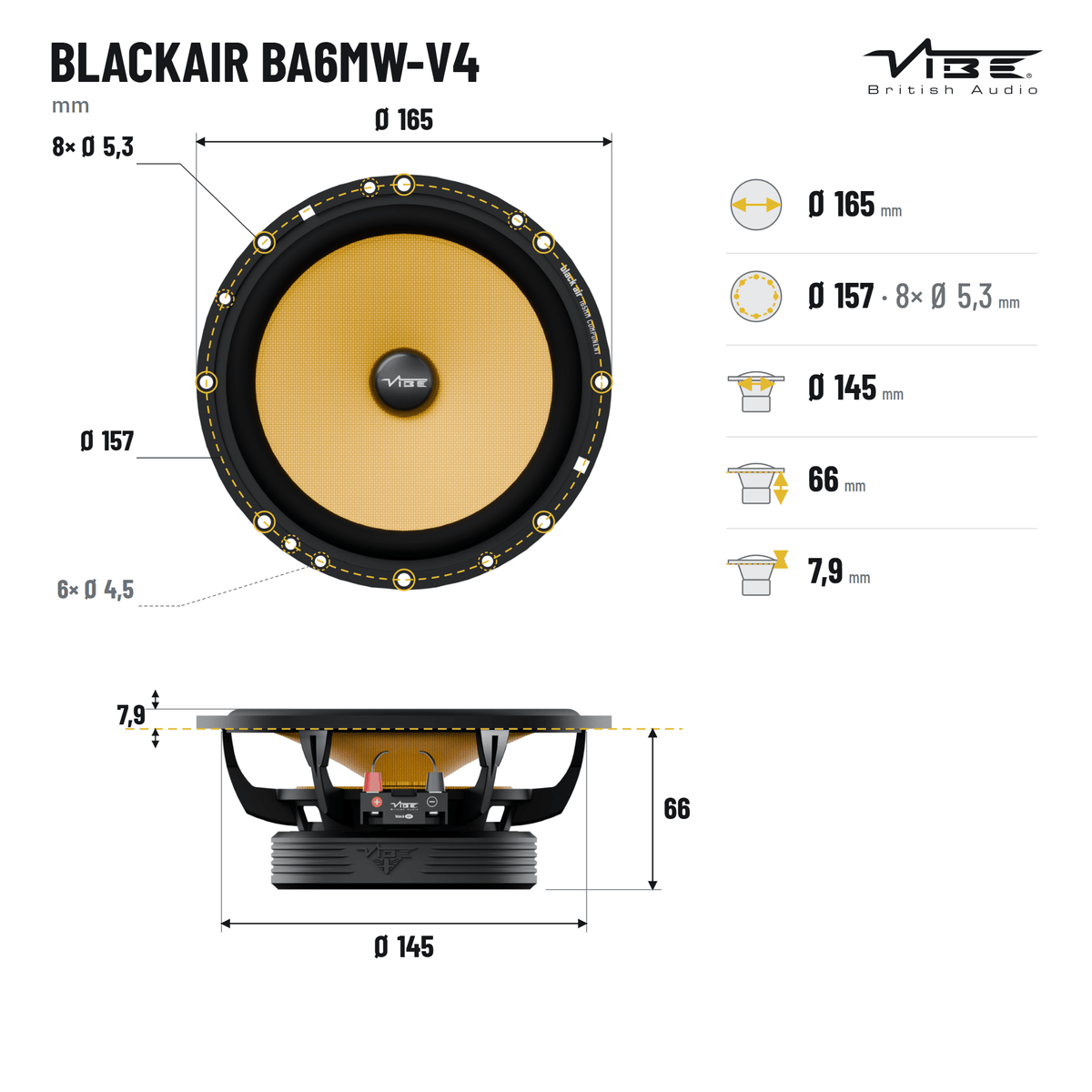 VIBE BA6MW + BA3M + BA1TW – 3-Weg Set - Sweetlake Customs