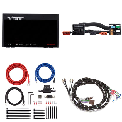VIBE POWERBOX135.4 + PTAK-002 | Plug & Play Versterkerset | Universele Power Quadlock ISO - Sweetlake Customs